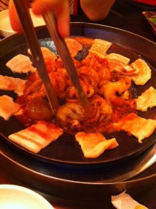 写真はチュクミという韓国料理。辛そうですか？